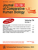 Cover image of: HOMO Volume 74 No 1