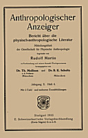 Cover image of: Anthropologischer Anzeiger Volume 10 No. 4