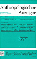 Cover image of: Anthropologischer Anzeiger Volume 46 No. 2