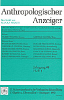 Cover image of: Anthropologischer Anzeiger Volume 48 No. 1