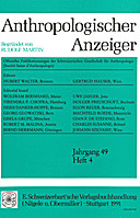 Cover image of: Anthropologischer Anzeiger Volume 49 No. 4