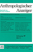 Cover image of: Anthropologischer Anzeiger Volume 55 No. 2