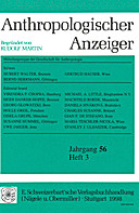 Cover image of: Anthropologischer Anzeiger Volume 56 No. 3