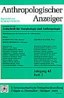 Cover image of: Anthropologischer Anzeiger Volume 63 No. 2