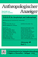 Cover image of: Anthropologischer Anzeiger Volume 64 No. 1