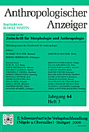Cover image of: Anthropologischer Anzeiger Volume 64 No. 3