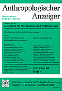 Cover image of: Anthropologischer Anzeiger Volume 66 No. 4