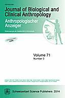 Cover image of: Anthropologischer Anzeiger Volume 71 No. 3