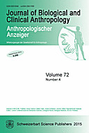 Cover image of: Anthropologischer Anzeiger Volume 72 No. 4