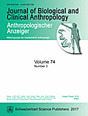 Cover image of: Anthropologischer Anzeiger Volume 74 No. 3