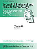 Cover image of: Anthropologischer Anzeiger Volume 75 No. 4