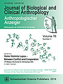 Cover image of: Anthropologischer Anzeiger Volume 76 No. 3