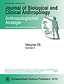 Cover image of: Anthropologischer Anzeiger Volume 76 No. 4