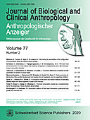 Cover image of: Anthropologischer Anzeiger Volume 77 No. 2