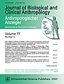 Cover image of: Anthropologischer Anzeiger Volume 77 No. 3