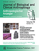 Cover image of: Anthropologischer Anzeiger Volume 78 No. 1-2