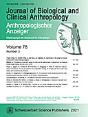 Cover image of: Anthropologischer Anzeiger Volume 78 No. 3