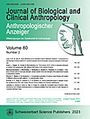 Cover image of: Anthropologischer Anzeiger Volume 80 No. 2