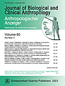 Cover image of: Anthropologischer Anzeiger Volume 80 No. 3