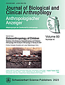 Cover image of: Anthropologischer Anzeiger Volume 80 No. 4