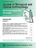 Cover image of: Anthropologischer Anzeiger Volume 81 No. 1