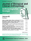 Cover image of: Anthropologischer Anzeiger Volume 82 No. 2