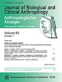 Cover image of: Anthropologischer Anzeiger Volume 83 No. 1