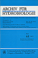 Cover image of: Archiv für Hydrobiologie Volume 68 Number 1