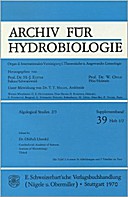 Cover image of: Algological Studies/Archiv für Hydrobiologie, Supplement Volumes No. 2-3