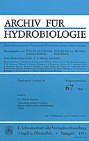Cover image of: Algological Studies/Archiv für Hydrobiologie, Supplement Volumes No. 34
