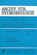Cover image of: Algological Studies/Archiv für Hydrobiologie, Supplement Volumes No. 38-39