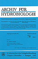 Cover image of: Algological Studies/Archiv für Hydrobiologie, Supplement Volumes No. 48
