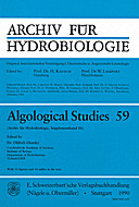 Cover image of: Algological Studies/Archiv für Hydrobiologie, Supplement Volumes No. 59