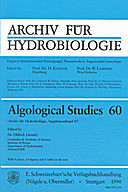 Cover image of: Algological Studies/Archiv für Hydrobiologie, Supplement Volumes No. 60
