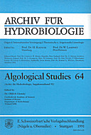 Cover image of: Algological Studies/Archiv für Hydrobiologie, Supplement Volumes No. 64