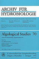 Cover image of: Algological Studies/Archiv für Hydrobiologie, Supplement Volumes No. 70
