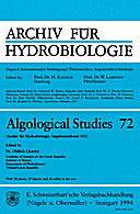 Cover image of: Algological Studies/Archiv für Hydrobiologie, Supplement Volumes No. 72