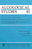 Cover image of: Algological Studies/Archiv für Hydrobiologie, Supplement Volumes No. 81