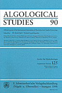 Cover image of: Algological Studies/Archiv für Hydrobiologie, Supplement Volumes No. 90