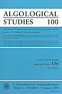 Cover image of: Algological Studies/Archiv für Hydrobiologie, Supplement Volumes No. 100