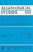 Cover image of: Algological Studies/Archiv für Hydrobiologie, Supplement Volumes No. 103