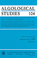 Cover image of: Algological Studies/Archiv für Hydrobiologie, Supplement Volumes No. 104