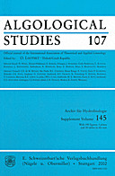 Cover image of: Algological Studies/Archiv für Hydrobiologie, Supplement Volumes No. 107