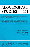 Cover image of: Algological Studies/Archiv für Hydrobiologie, Supplement Volumes No. 111