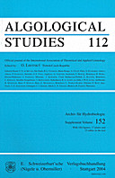 Cover image of: Algological Studies/Archiv für Hydrobiologie, Supplement Volumes No. 112