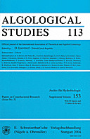 Cover image of: Algological Studies/Archiv für Hydrobiologie, Supplement Volumes No. 113