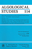 Cover image of: Algological Studies/Archiv für Hydrobiologie, Supplement Volumes No. 114