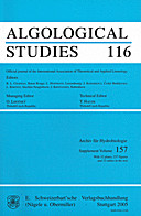 Cover image of: Algological Studies/Archiv für Hydrobiologie, Supplement Volumes No. 116