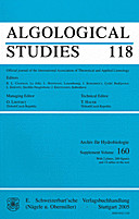 Cover image of: Algological Studies/Archiv für Hydrobiologie, Supplement Volumes No. 118