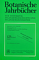 Cover image of: Botanische Jahrbücher für Systematik, Pflanzengeschichte und Pflanzengeographie Band 125 Heft 1